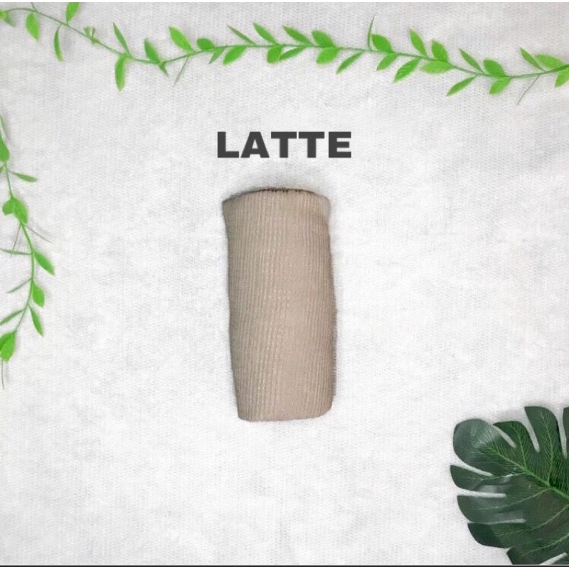 PASHMINA PLISKET LIDI  {90 X 180} AZARA-LATTE