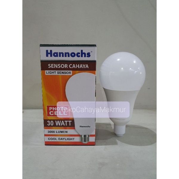 Lampu Led Sensor Cahaya 30w 30watt - Light Sensor Otomatis Hannochs