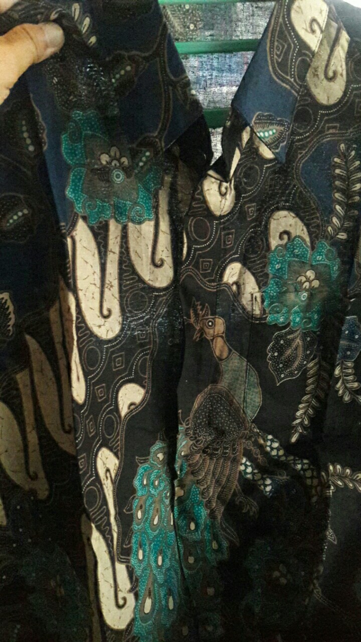 Kemeja Batik Pria Lengan Panjang Size M L Xl Xxl Bswart Batik Hrb026 Kenongo Hem Panjang Padi