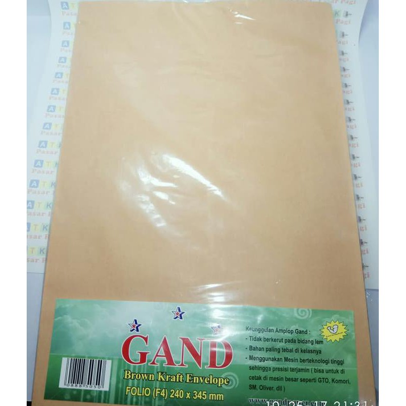 

amplop coklat folio 80 gram EKSLUSIF