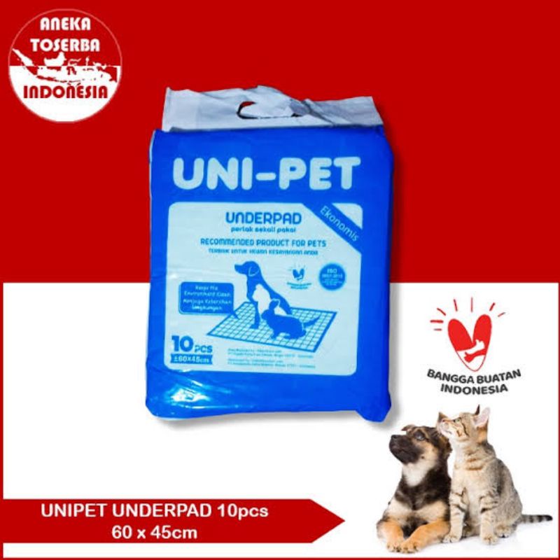 Unipet underpad Uni-pet size M 45x60 cm alas kandang alas pipis training pad