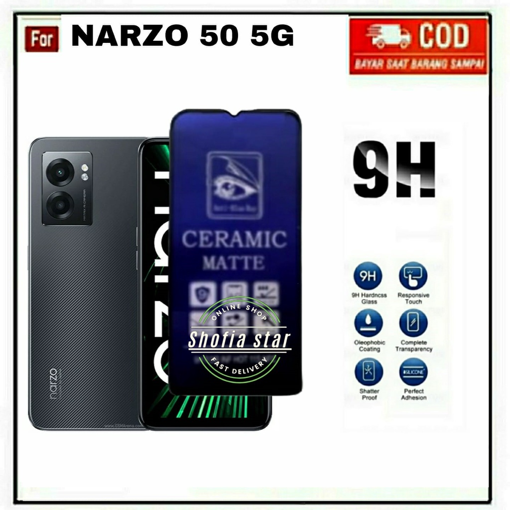 TEMPPERED GLASS NARZO 50 5G TG LAYAR ANTIGORES KACA FULL COVER