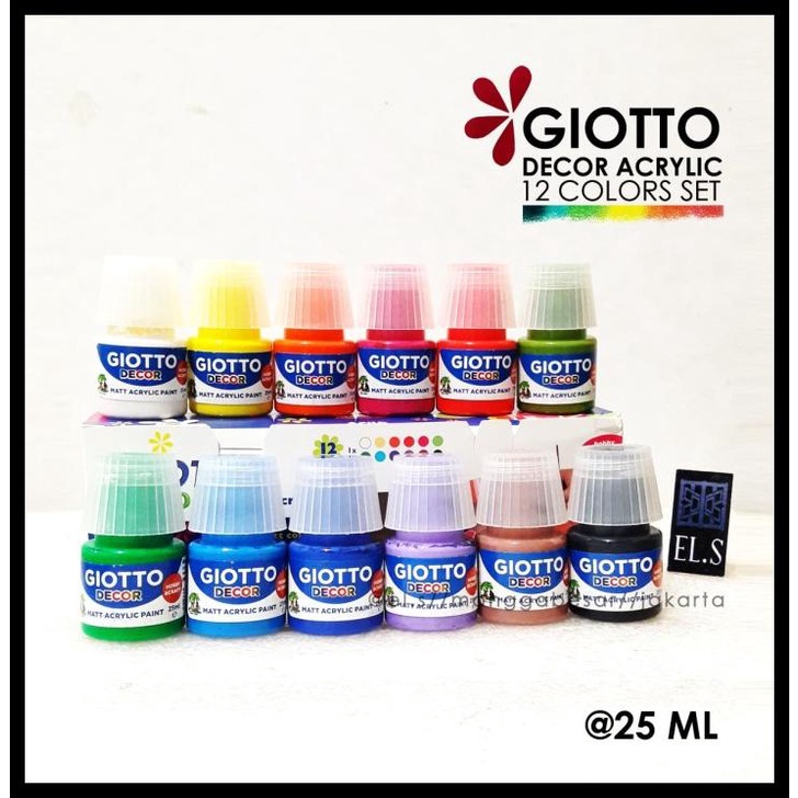 

Giotto Decor Acrylic Set 12 Warna 25 Ml - Cat Acrylic