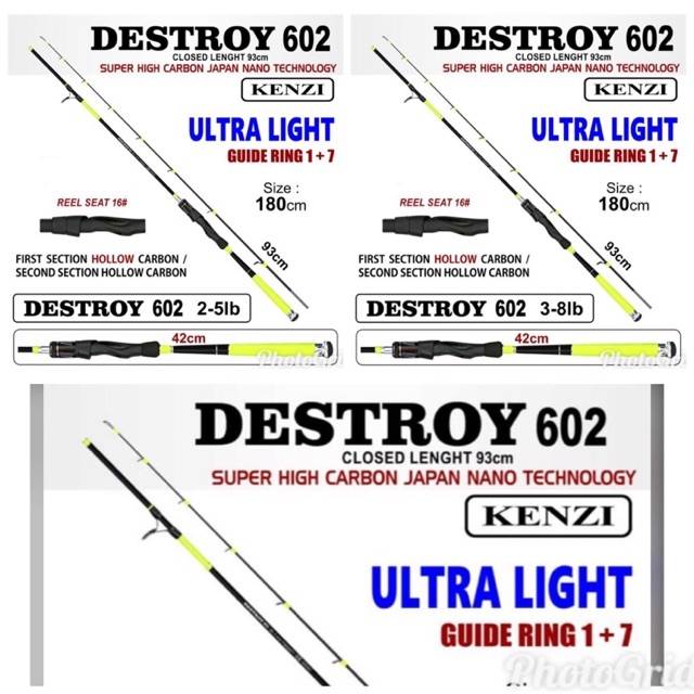 Joran ultralight/ kenzi destroy / joran ul murah