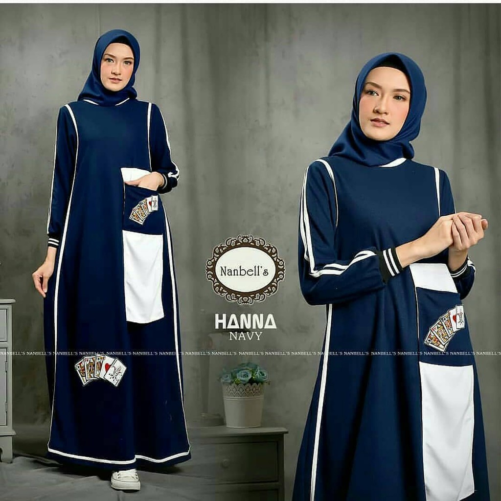 Baju Dress HANNA DRESS Gamis Dress Balotely Muslim Wanita Hijab Terbaru Termurah baju hamil
