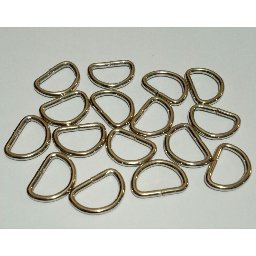 Ring D nikel 2 cm 3 mm - ring tas( 12 biji)