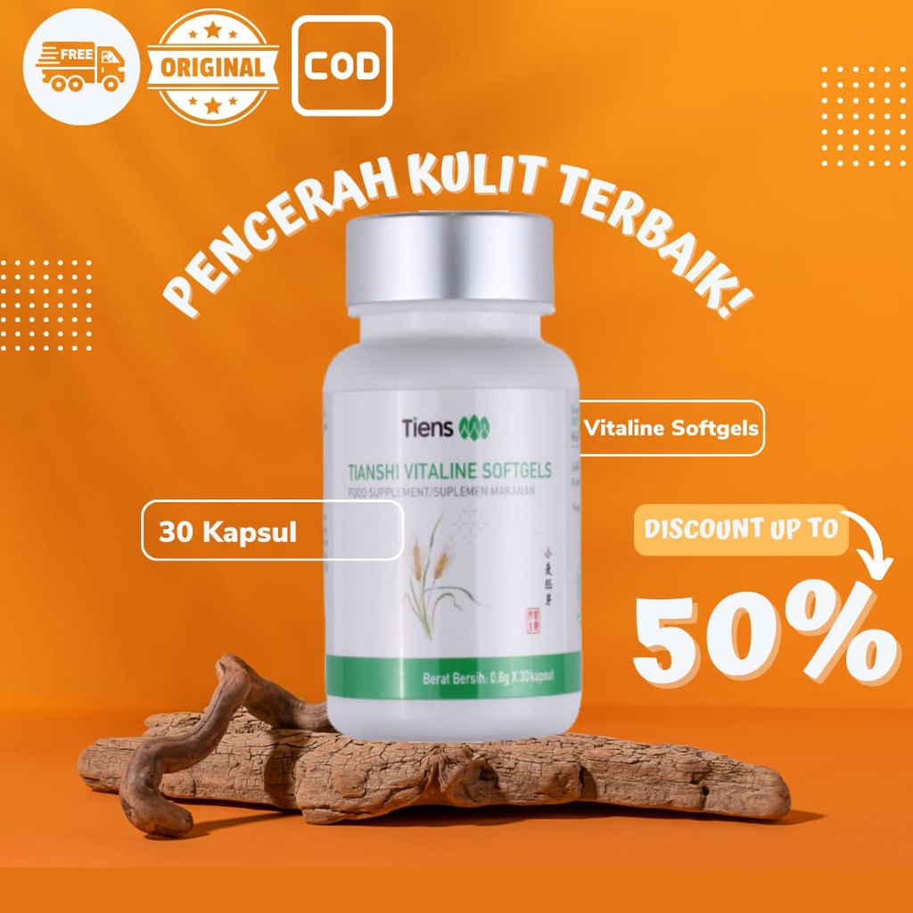 Pemutih Badan Vitaline Softgel FULL 30 Kapsul Pemutih Badan Ampuh Pemutih Tubuh Dan Wajah Pemutih Ba
