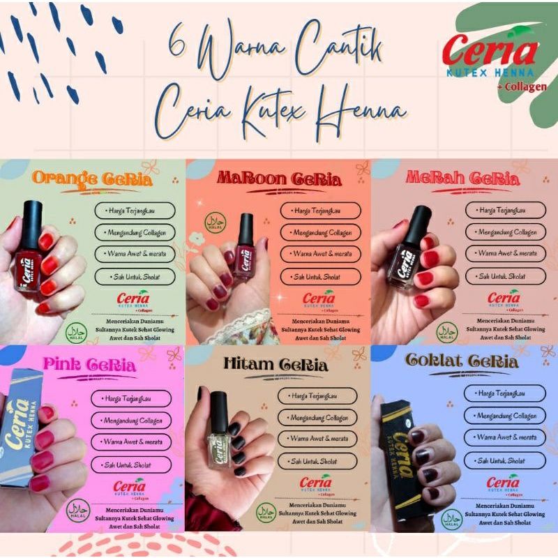 KUTEK CERIA / KUTEK HALAL /  KUTEK KUKU NAIL HENNA HALAL