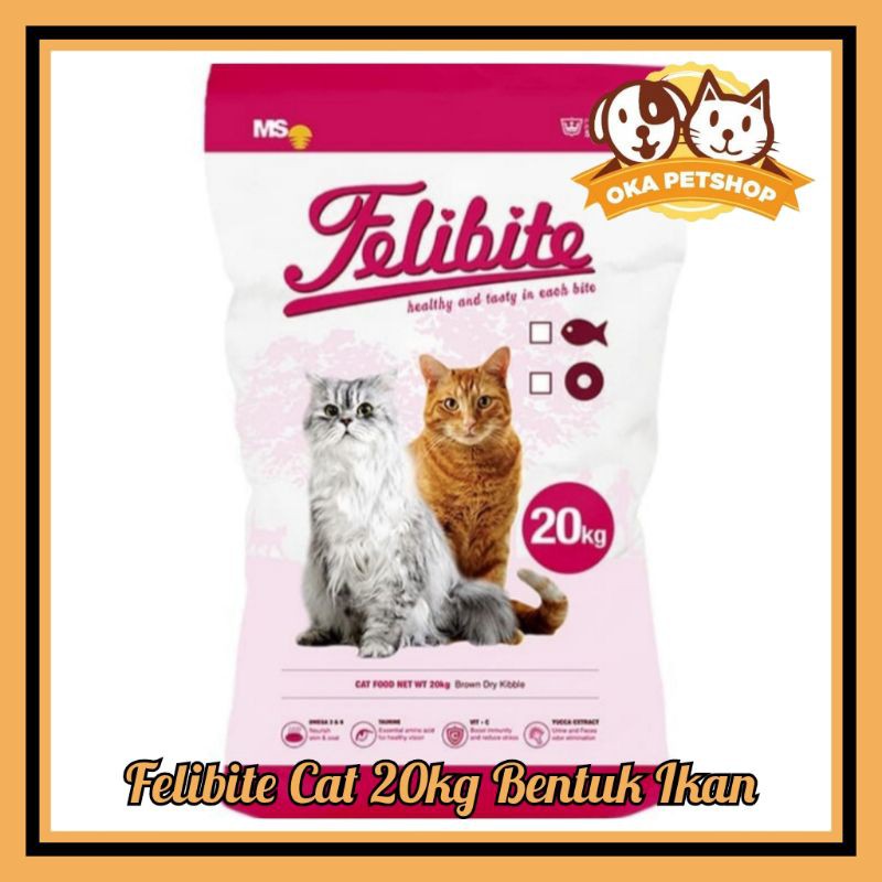 Felibite Cat Ikan 20kg Freshpack / GO-JEK makanan kucing felibite ikan / Felibite ikan