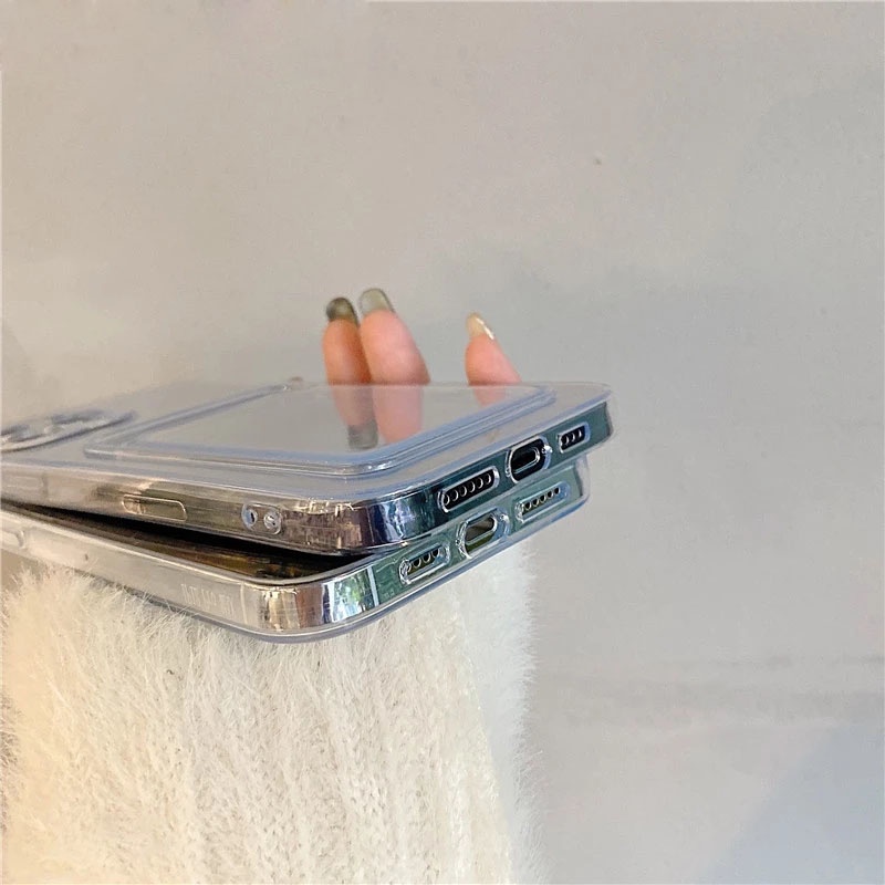 Soft Case Transparan Motif Hati Laser Untuk Iphone 13 Pro Max 11 12 Xr 6 7 8 Plus X Xs Max Se 2020