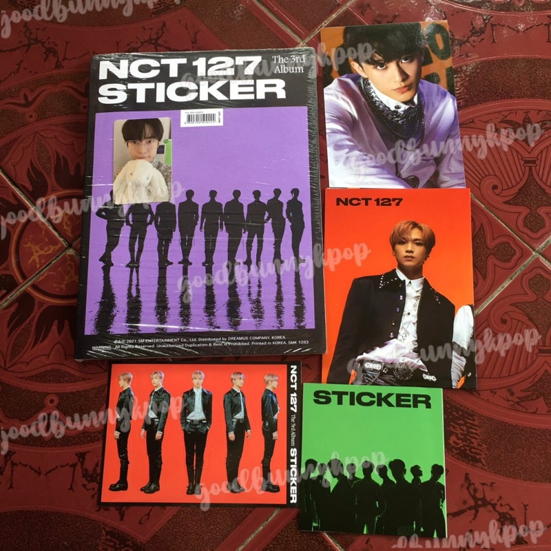 unsealed NCT 127 Sticker album + poster (pc doyoung boneka, haechan, yuta)