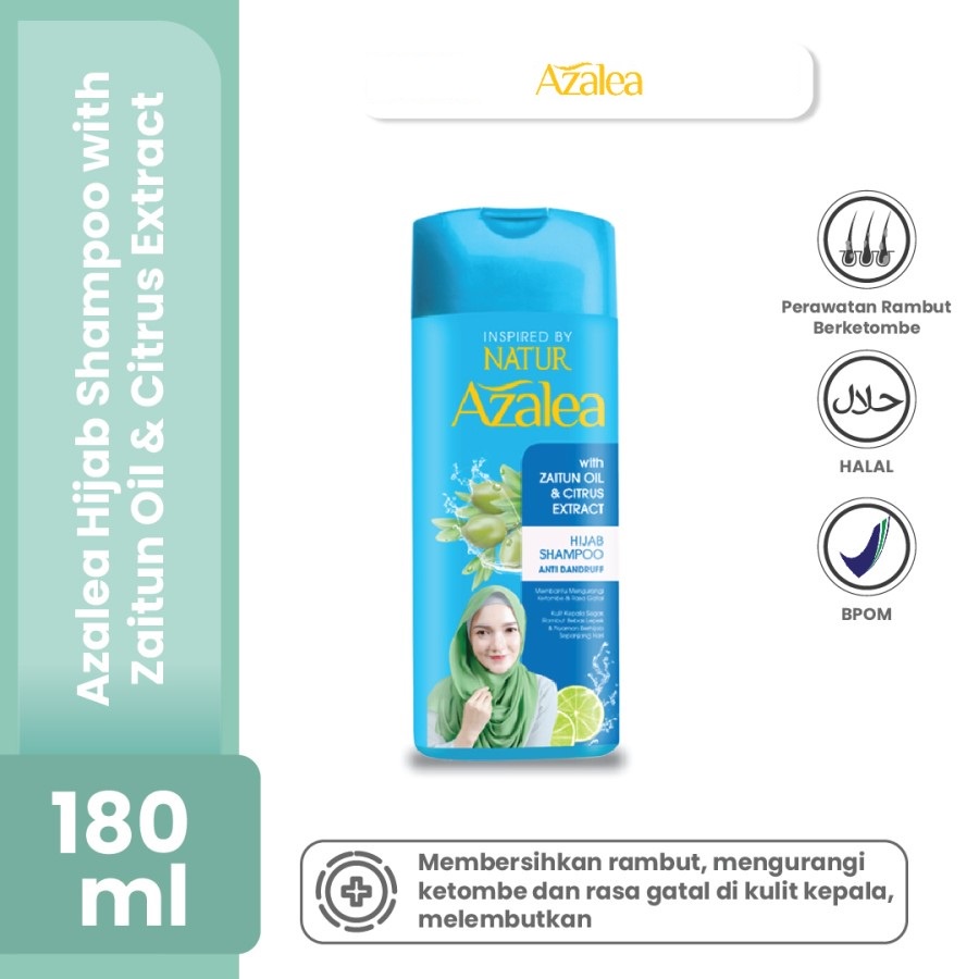 ★ BB ★ AZALEA Shampoo Citrus Extract - Zaitun Oil &amp; Ginseng Extract - Zaitun Oil &amp; Habbatussaudah Oil 180 ML