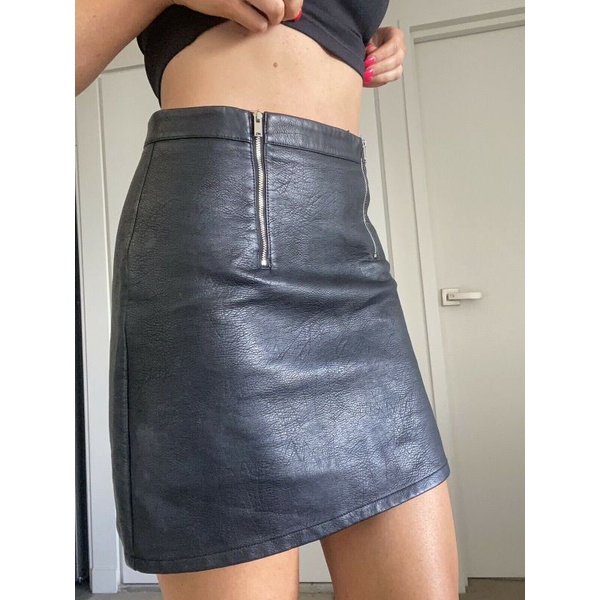 Rok Mini Klasik Double Resleting Depan High Waist Casual Model A-Line Bodycon Mini Skirt Streetwear by Fairuuz SC