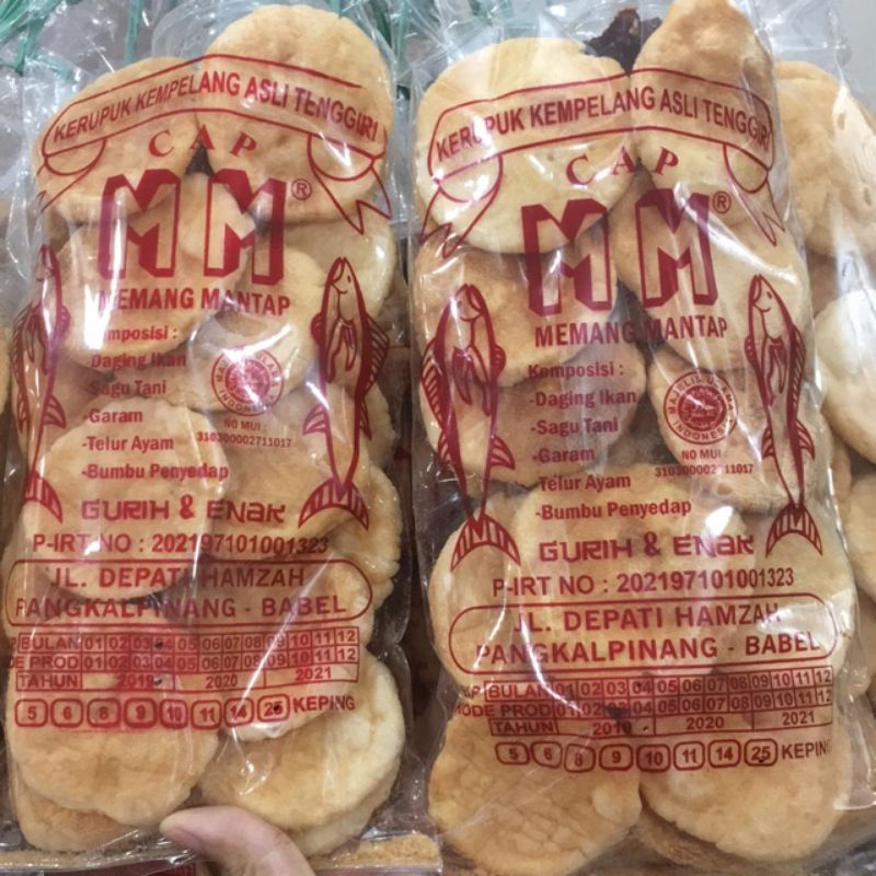 

Kerupuk Kemplang Kempelang Panggang Bangka Cap MM Besar