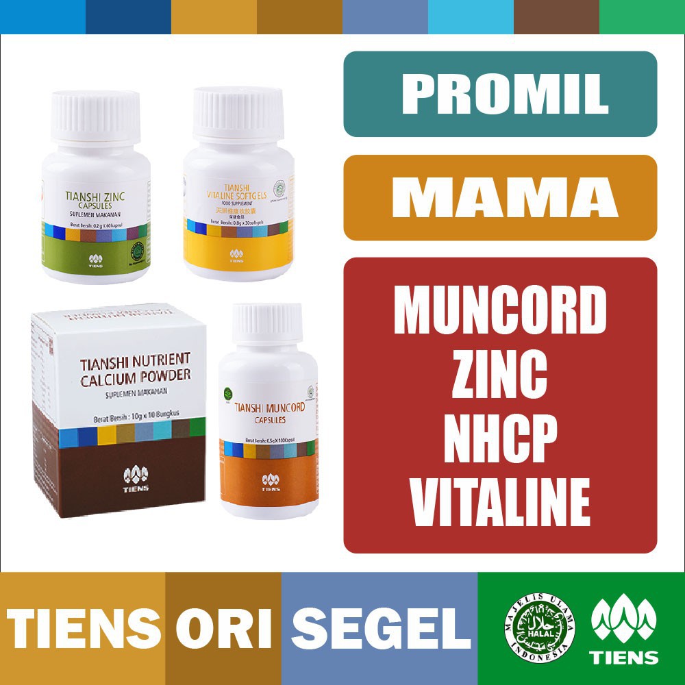 Tiens PAKET PROMIL MAMA | Muncord + Zinc + Calcium Nhcp Kalsium + Vitaline | Program Hamil Tianshi