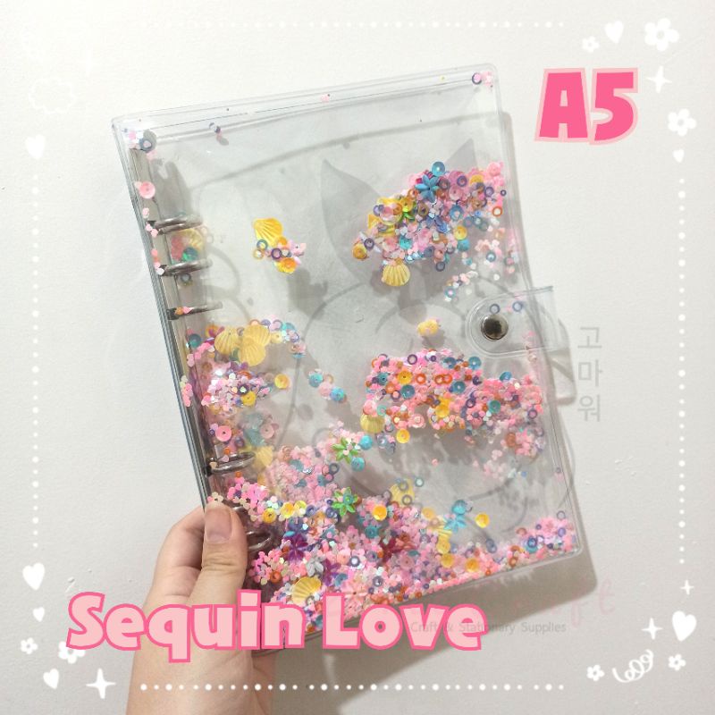 

A5 Sequins Love Binder Mika ( COVER ONLY )