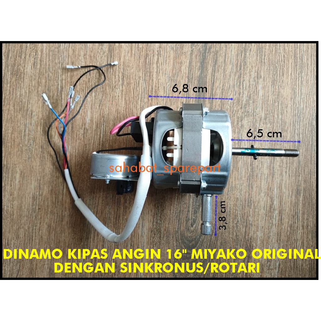 DINAMO KIPAS ANGIN 16 INCH MIYAKO DENGAN SINKRONUS/ROTARI ORIGINAL