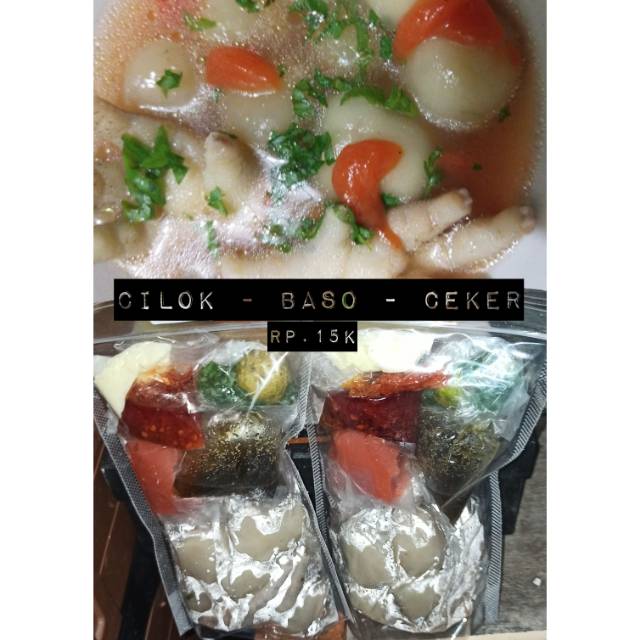 

Baso aci + ceker (makanan instan tinggal kuah)