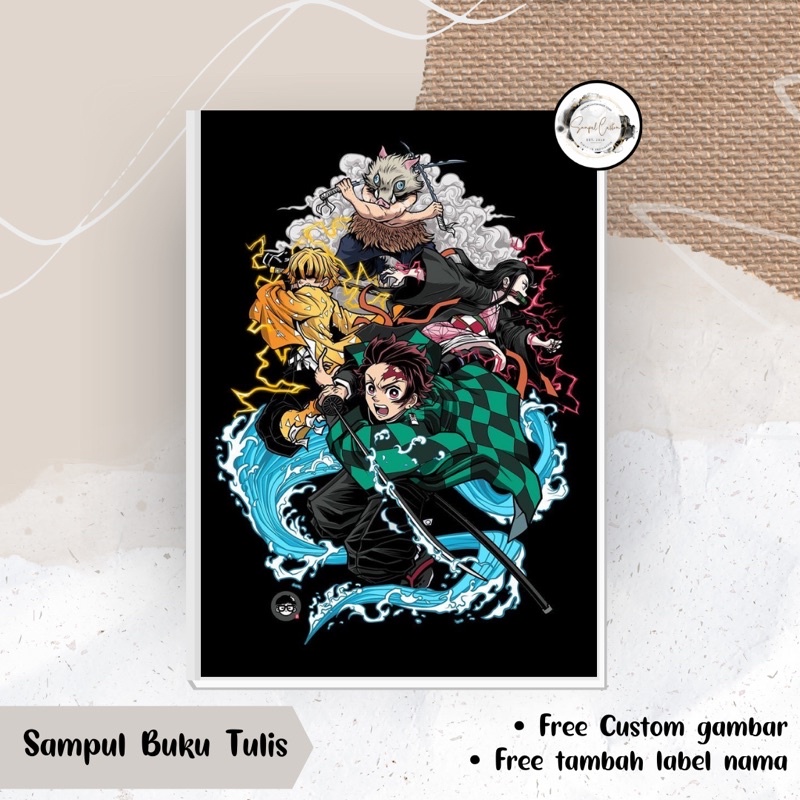 (HARGA PERLEMBAR, MIN ORDER 5 LEMBAR) SAMPUL BUKU ANIME DEMON SLAYER