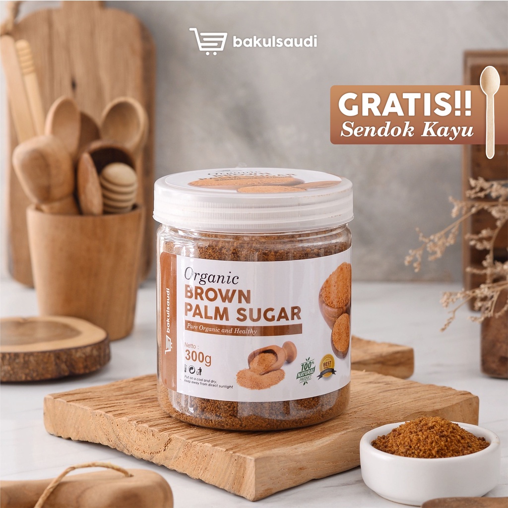 Gula Aren Bubuk Organik Premium Murni Palm Sugar 100% Asli Tanpa Campuran Gula Aren Semut Organic Powder Original Natural