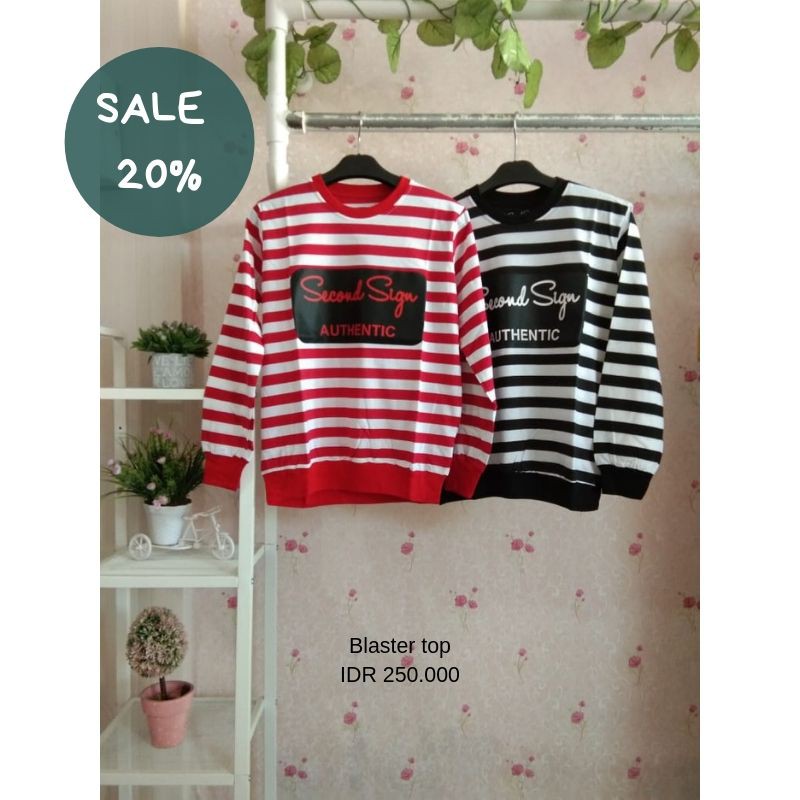 blaster top  kaos second sign ori