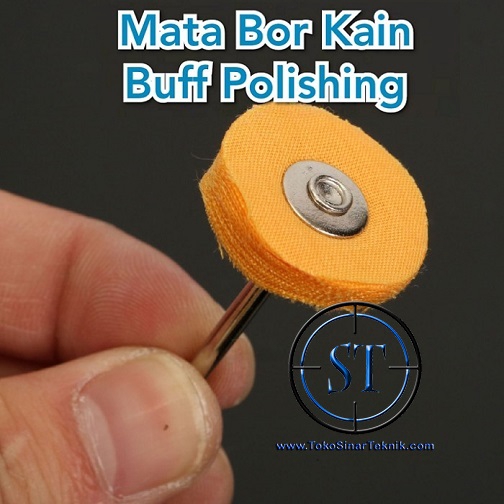 Mata Bor Kain / Mata Tuner Poles Kuning Mini Grinder Polishing Wheel Buffing Pad Brushes Shank 3mm Gerinda Bor Mini Polisher