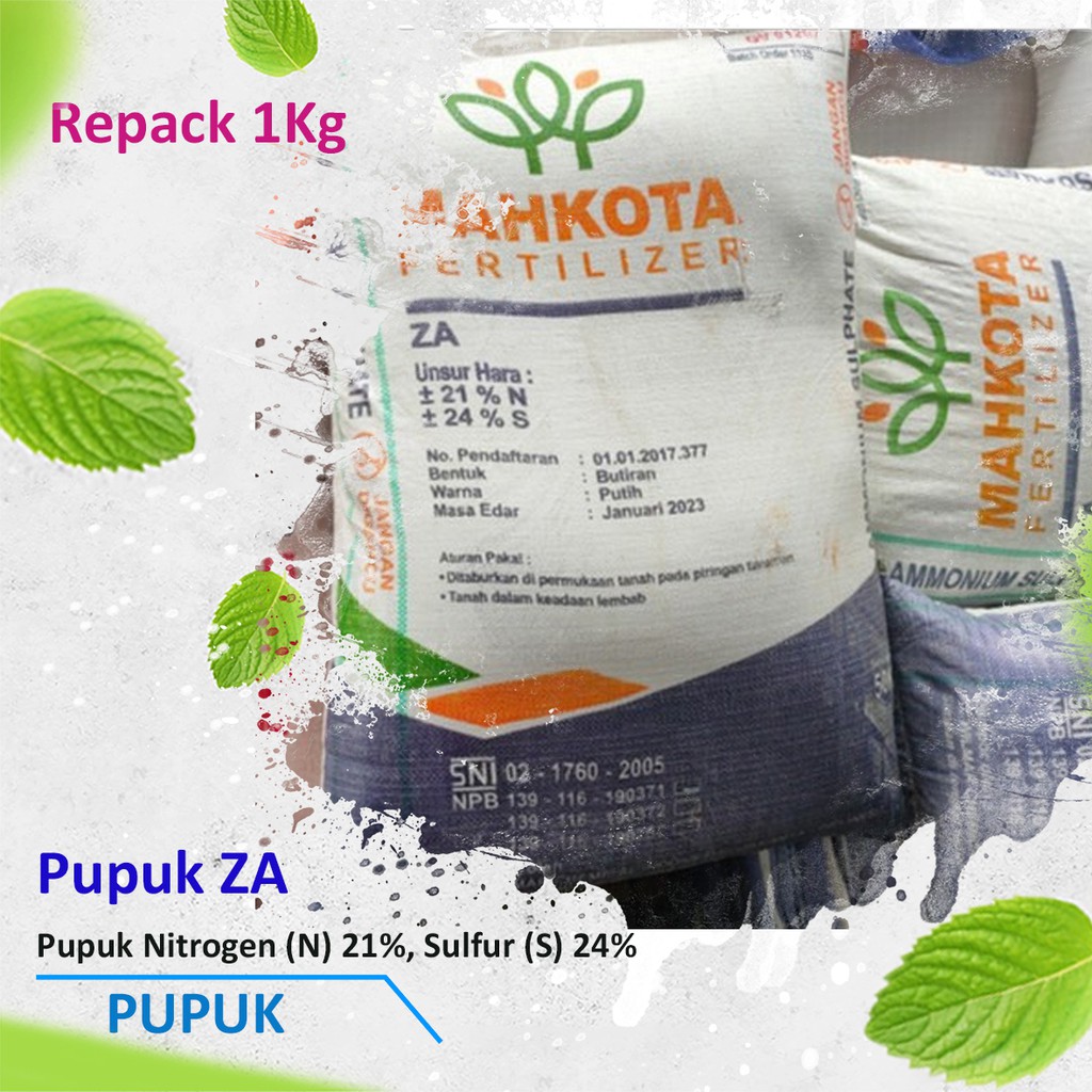 Pupuk ZA Mahkota kemasan repack 1Kg