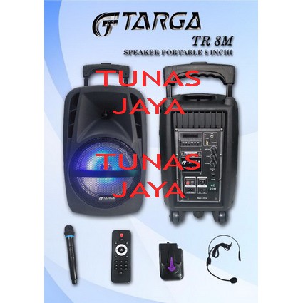 Speaker Portable Amplifier Wireless TARGA TR 8M Bluetooth - 8 Inch