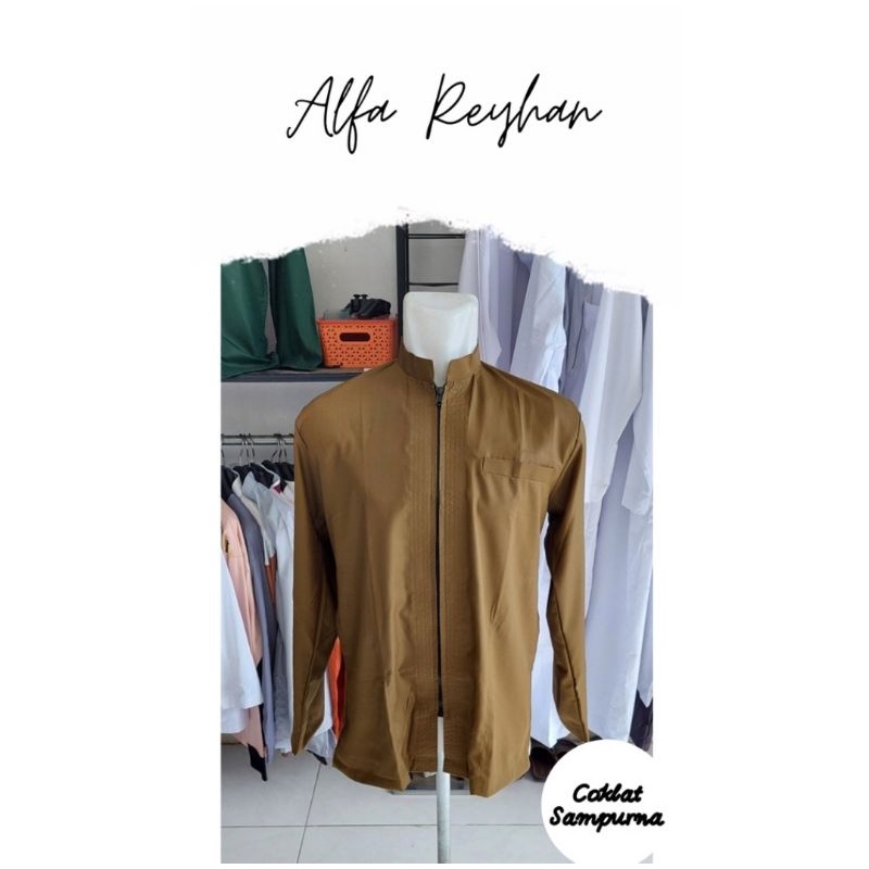 Baju Koko Pria Jaket S-XXL | Baju Muslim Pria Jaket Resleting