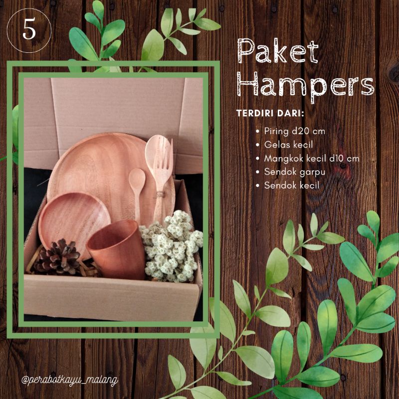

Hampers wedding / ulang tahun / lebaran perabot kayu