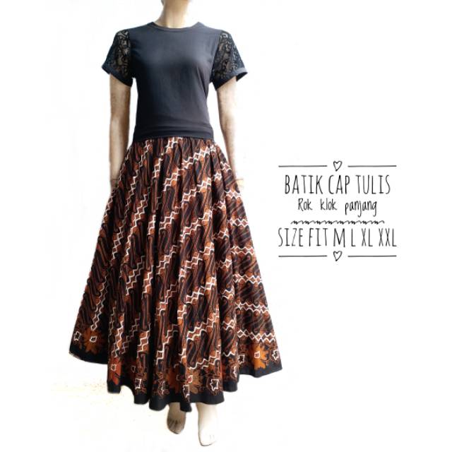 Rok batik panjang cap tulis parang sogan