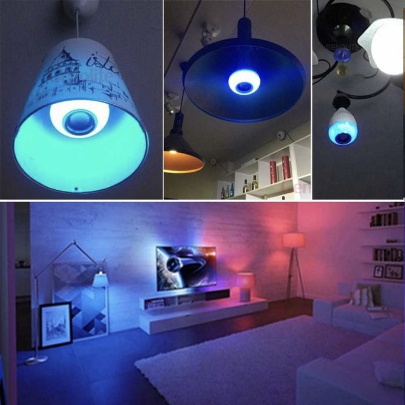 FUTAKO Bohlam Speaker Musik Bluetooth 2 in 1 Lampu Speaker LED