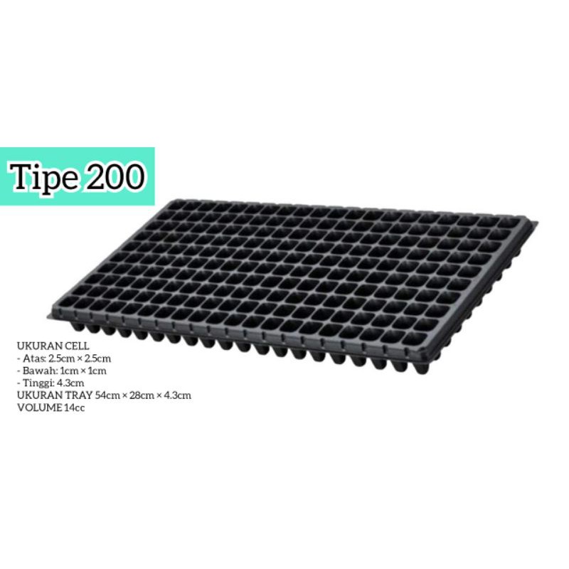 Tray Semai Lubang 200 Media Semai Benih Cabe tomat Terong Dll
