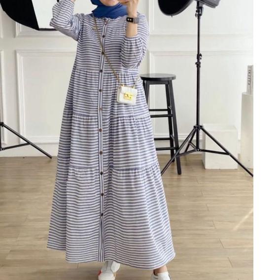 Obral MIDI DRESS KONDANGAN MOTIF SALUR TERBARU DRESS TERLARIS KEKINIAN MIDI DRES WANITA REMAJA KEKIN