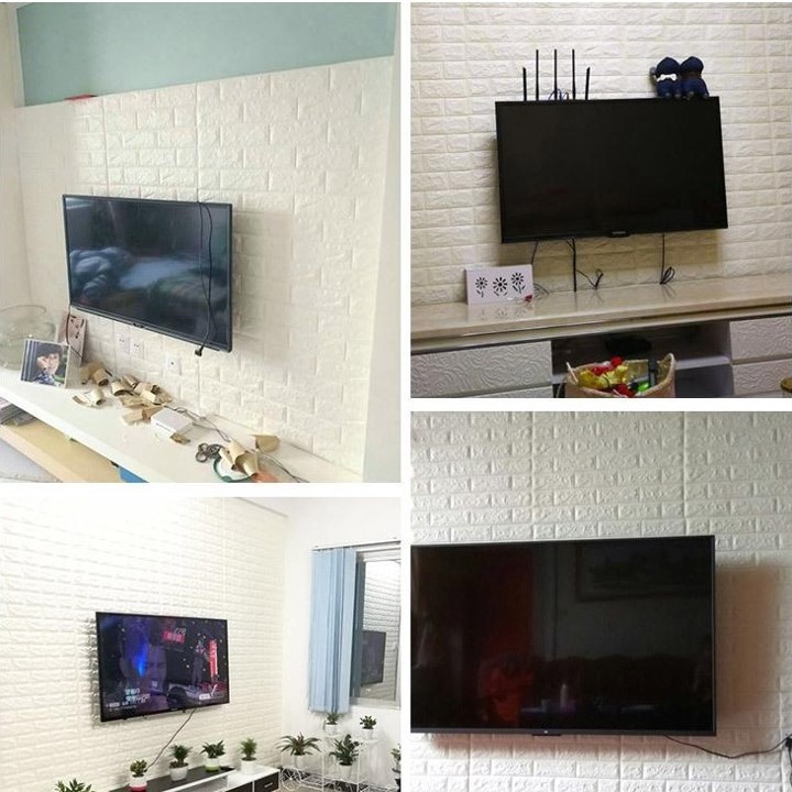 FAYES Wallpaper 3D Dinding Foam Kecil Motif Bunga / Walpaper Foam U96-5