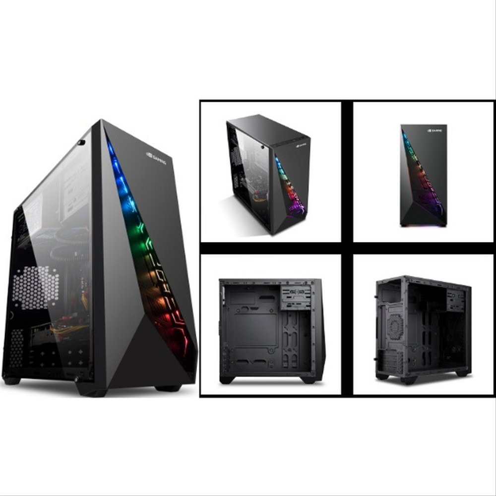 Casing PC Gaming Digitall Alliance UNICORN Galaxy M-ATX Front RGB LED