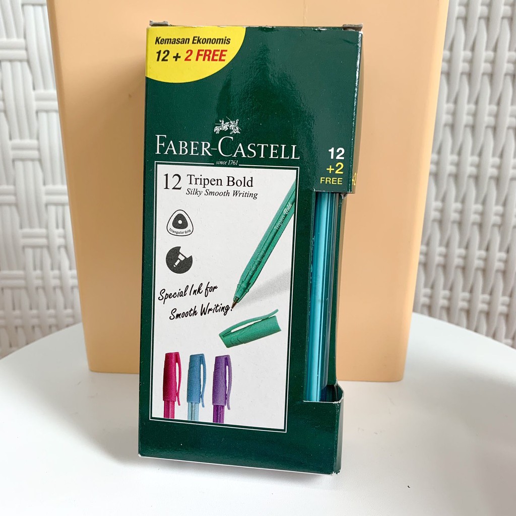 

[LuckyFortuna88] Pulpen Tripen Bold Faber castell Pen Tripen Bold FaberCastell Pulpen Alat Tulis Kantor Lucu Termurah