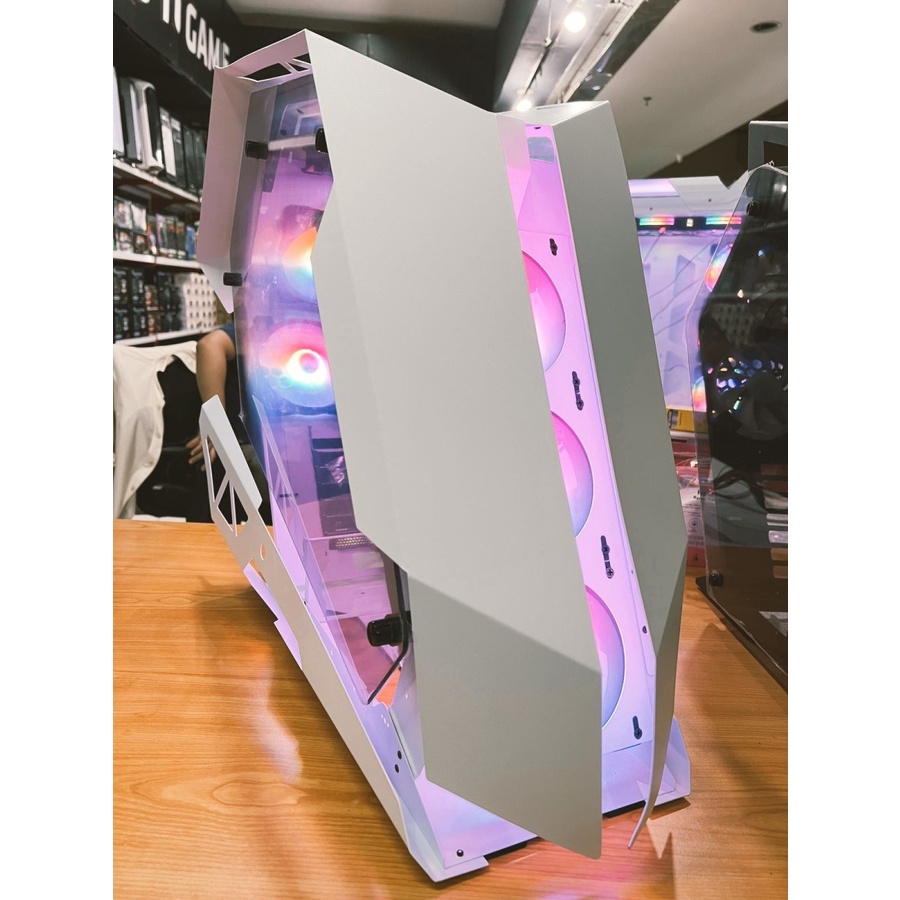 CASING PC GAMING BUMBLEBEE ATX FULL TOWER WHITE AND GREEN