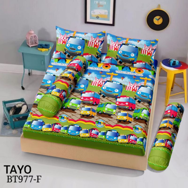 HOME MADE 1 Set SPREI GAMBAR KARTUN Ukuran 180x200cm NO.1 BAHAN KATUN - ANTI LUNTUR