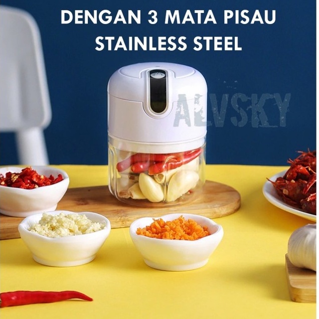 Jual Blender Mixer Alat Dapur Peralatan Masak Mini Chopper Stainless ...