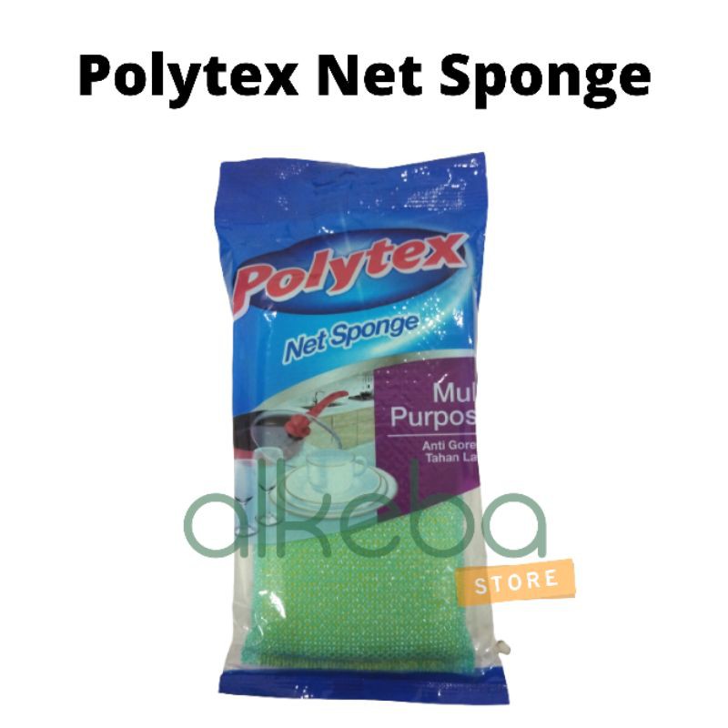 Sponge Cuci Piring Polytex Net Sponge Anti Gores Spon Cuci Piring Busa Lapis