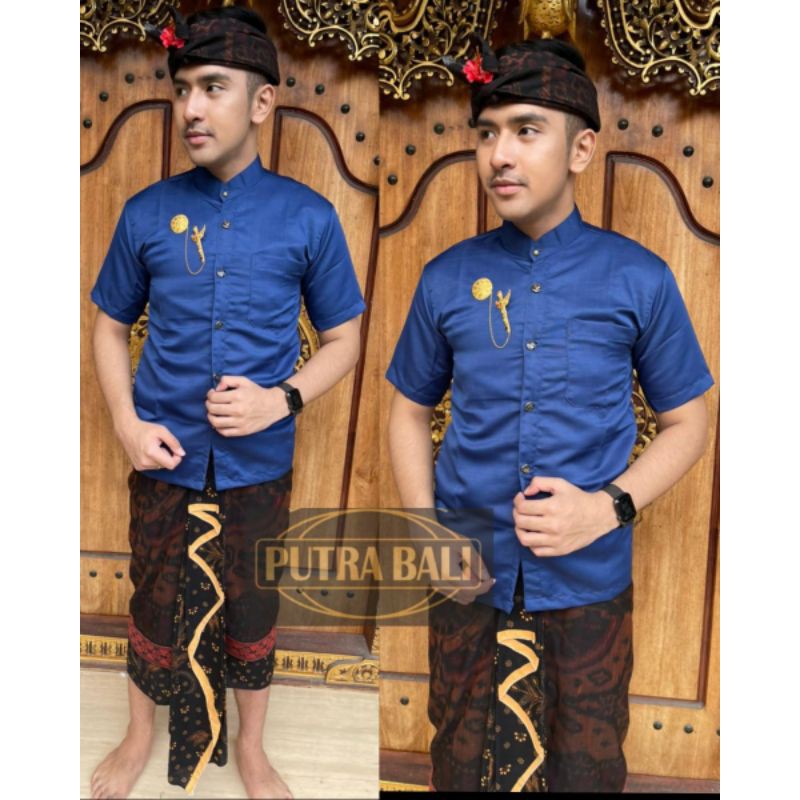 Up date stock Semi Safari Warna Lengan Pendek Putra Bali