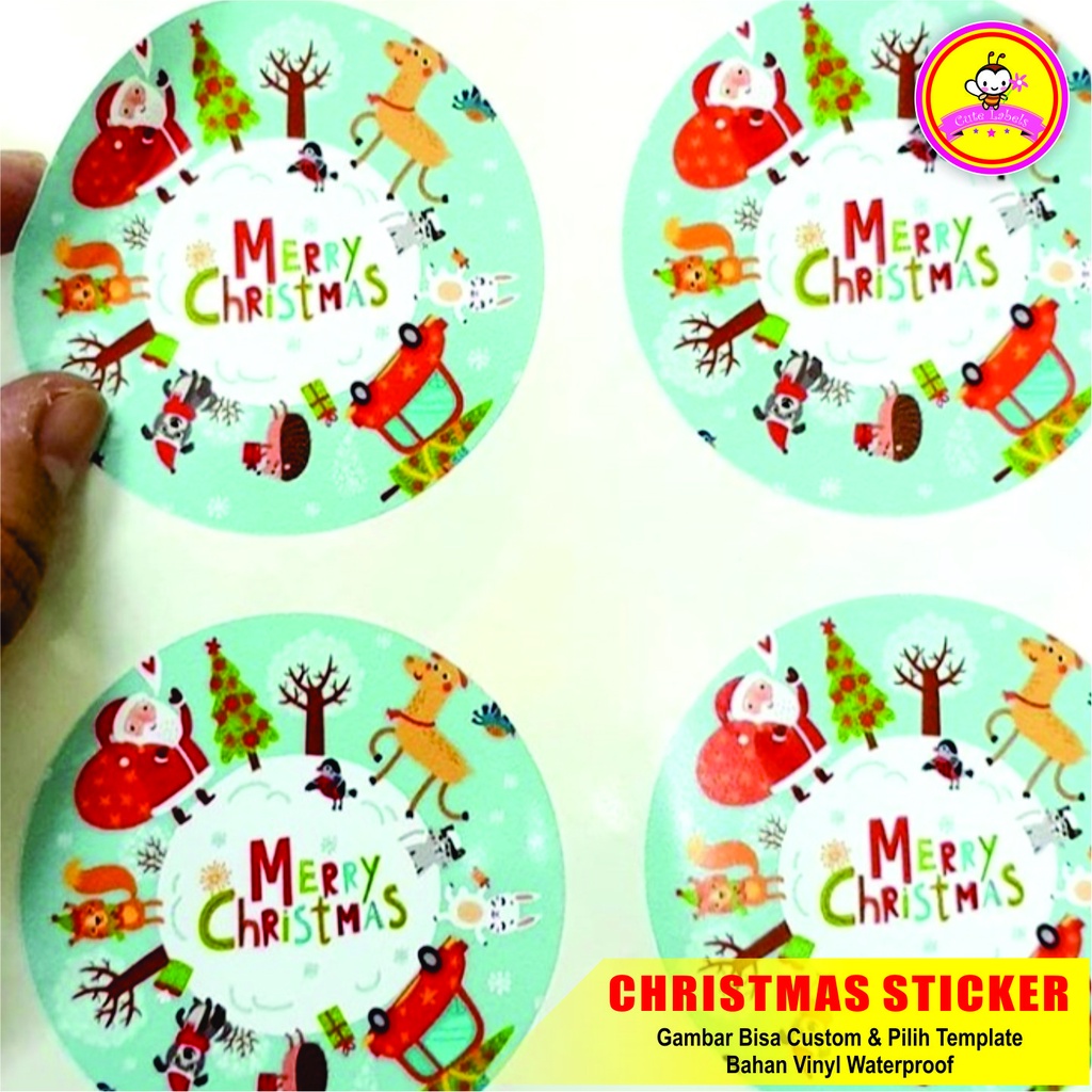 

CHRISTMAS STICKER Round CR 133