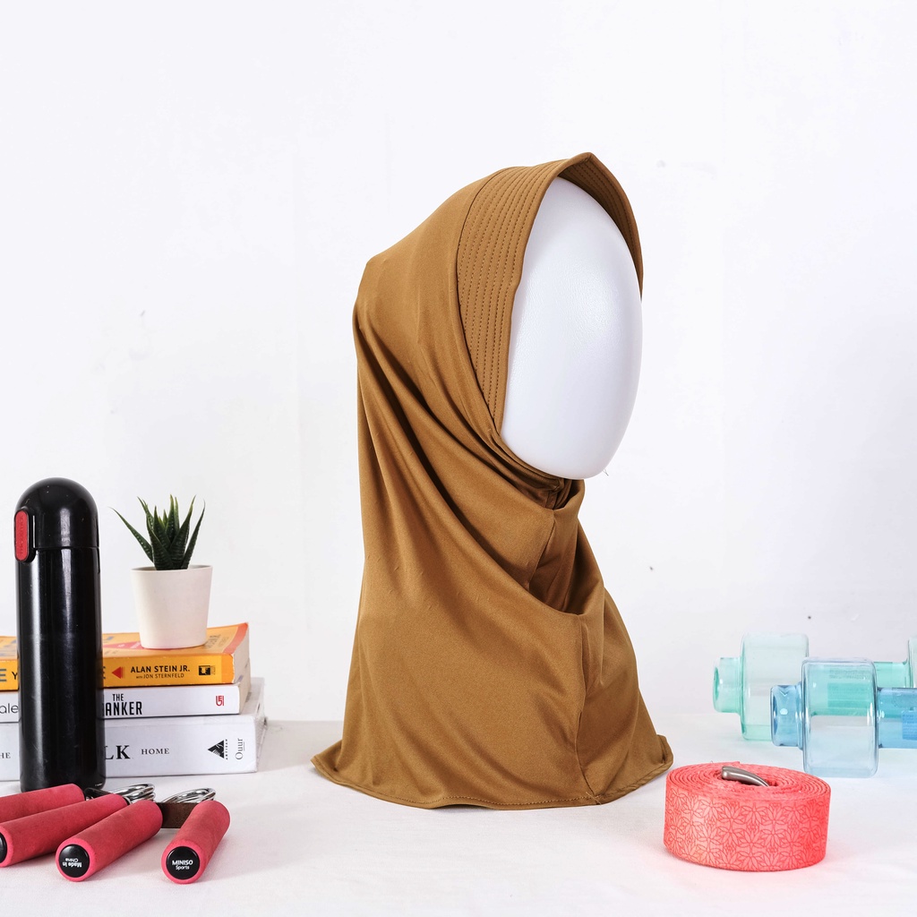 Jilbab Sporty Hijab Instant Jilbab Volly Jilbab Instan Clemira Bergo Sport-8