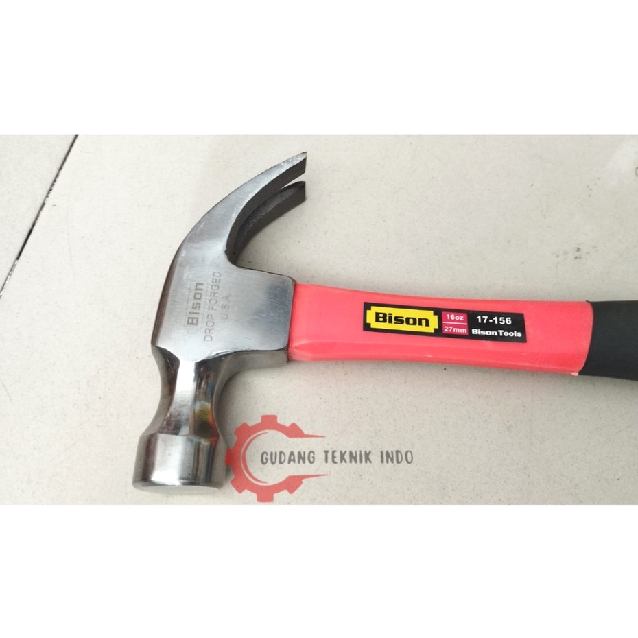 PALU KAMBING 16Oz PEGANGAN BAHAN FIBER BISON / PALU KAMBING 16OZ BISON