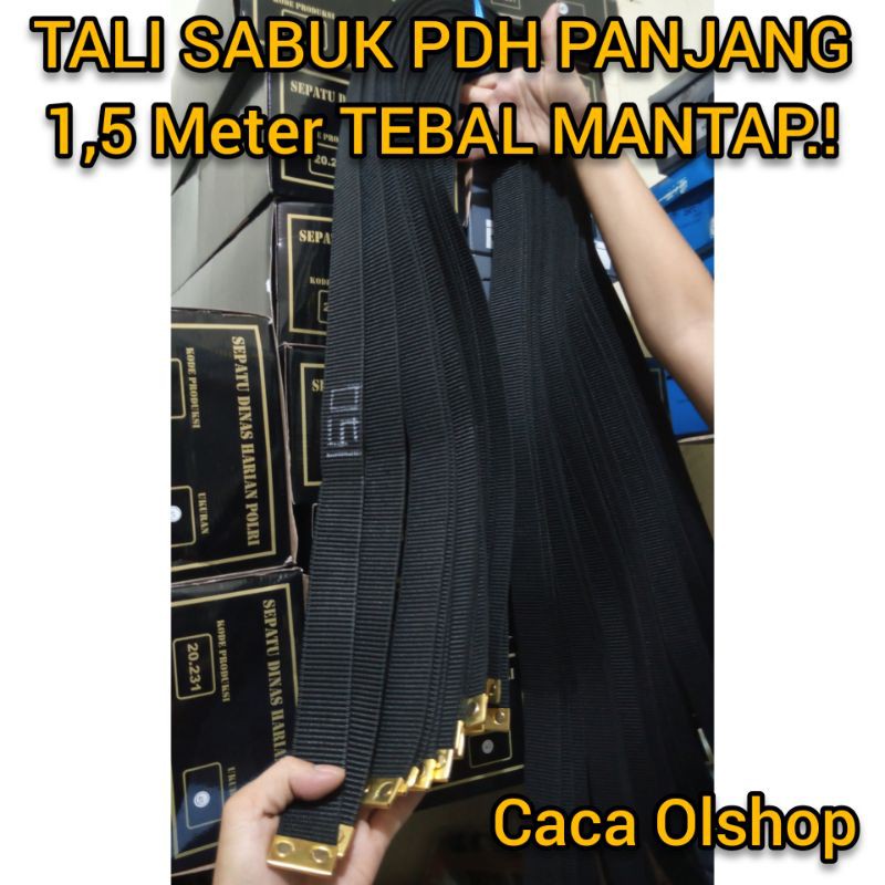 TALI SABUK PDH PANJANG HITAM TEBAL