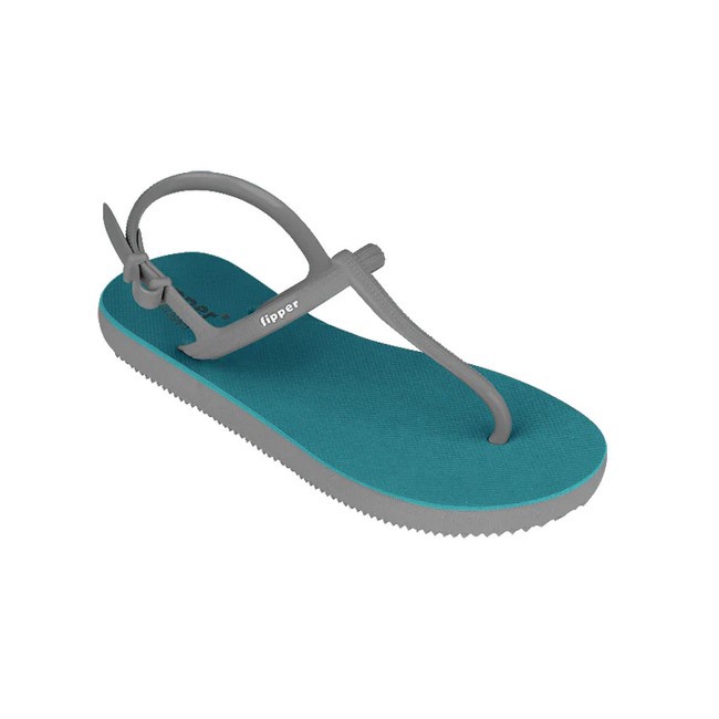 Sandal Fipper Strappy Green Forest Grey Light Original