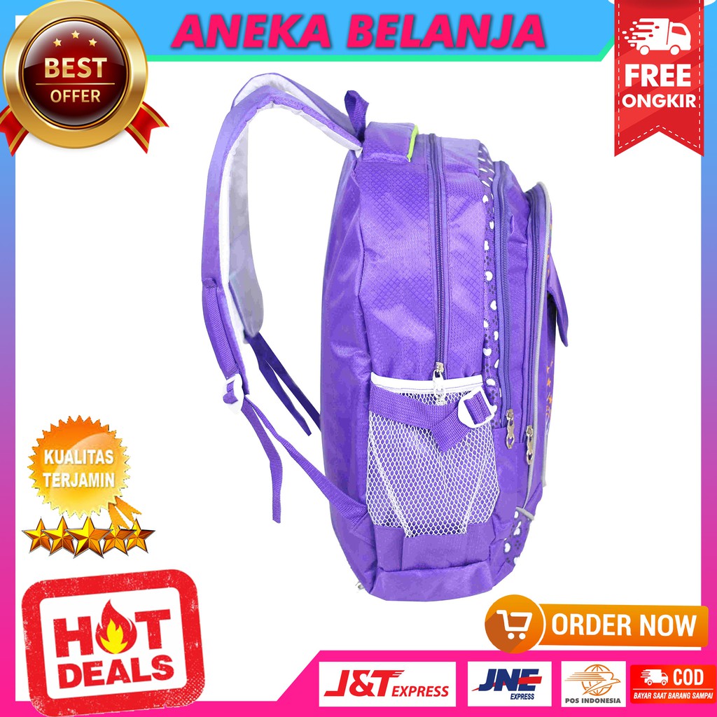 New Arrival Tas Gendong Khusus Cewek Model Davero Sport Ungu Ekonomis Tas Fashionable Sekolah Trendy