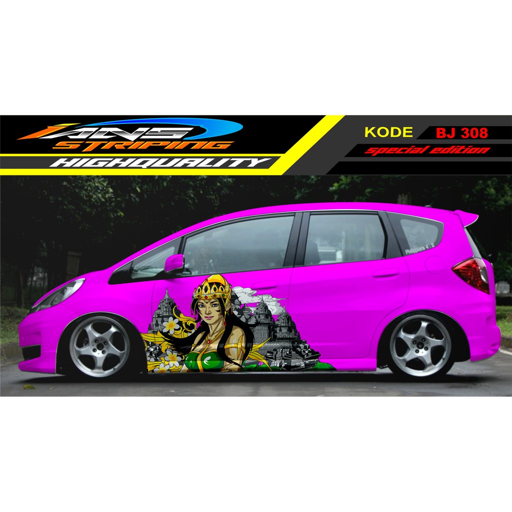 STIKER MOBIL JAZZ BRIO AGYA SRIKANDI / DECAL STICKER MOBIL / STICKER MOBIL SRIKANDI