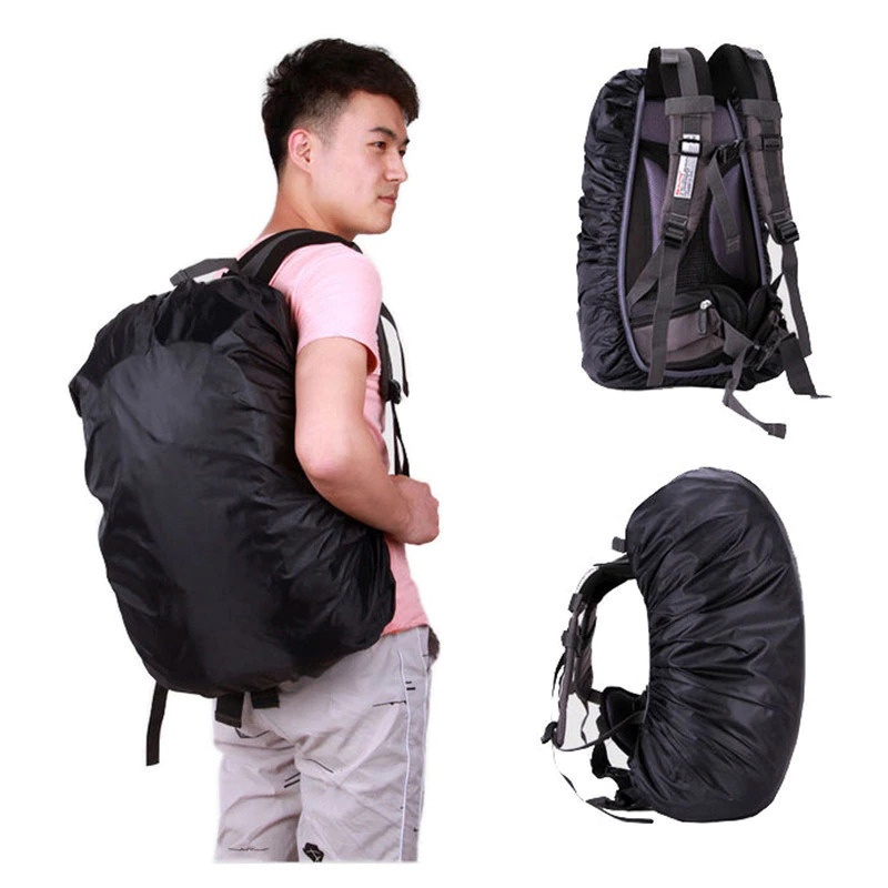 Cover Tas Ransel Waterproof Backpack Cover 60L - W1012 - Black